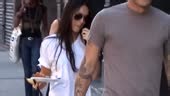Megan Fox and Brian Austin Green are seen on the set of "How to Lose...