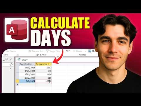 How to Calculate Remaining Days Using DateDiff In Query Design In Microsoft Access (Tutorial 2026)