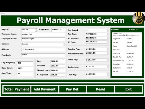 How to Create a Payroll Management System with VBA in Excel - Part 1 of 3