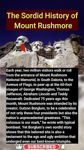 The Sordid History of Mount Rushmore. #MountRushmore #History #DarkHistory