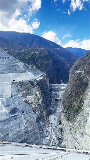See how this giant water project is built in steep river valley