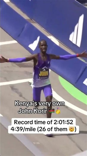 Kenya’s John Korir shattered the Boston Marathon record 🔥 (via @bucketlistboston/TT)