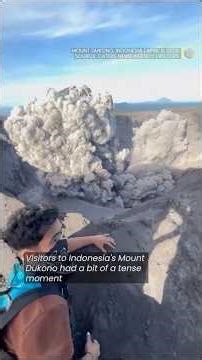 Volcano suddenly erupts, sending hiker group into a panic | #eruption