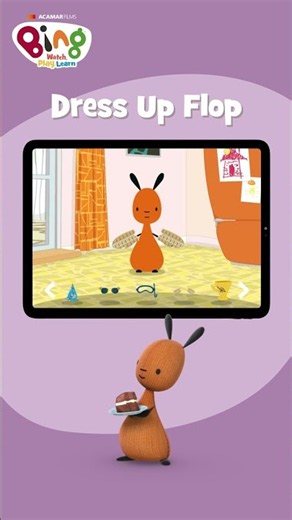 Dressing Up with Flop! | Bing: Watch, Play, Learn! | #Shorts | Bing Shorts