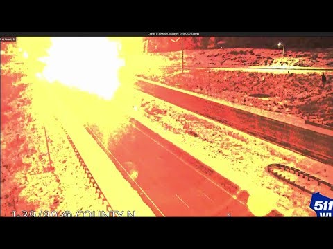 Watch: Massive power flash after semi slams into high-voltage line on Wisconsin interstate