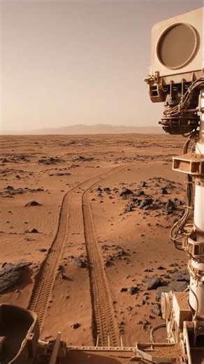 NASA Perseverance Rover views tracks on Martian surface! #NASA #SpaceX #Cosmos #Science #fbreels | Space Fact