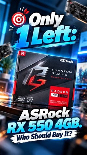 🎯 Only 1 Left: ASRock RX 550 4GB. Who Should Buy It?