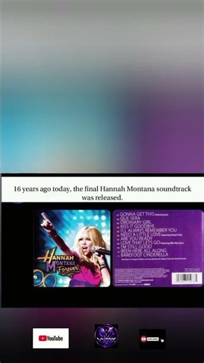 Hannah Montana Forever soundtrack celebrates 16 years of nostalgia. #shorts #shortvideo #trending