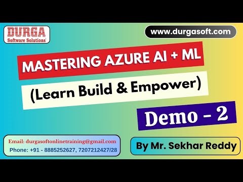 Mastering AZURE AI + ML tutorials || Demo - 2 || by Mr. Sekhar Reddy On 29-01-2026 @7AM (IST)