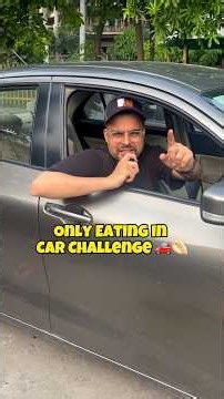 Only Eating in Car Challenge 😳🥟 #foodchallenge