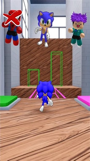 SPIDERMAN vs SONIC vs Team School Escape 🔥 #roblox #shorts