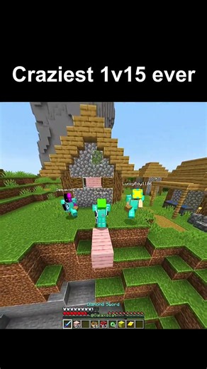 craziest 1v16 manhunt #minecraft (TAS)