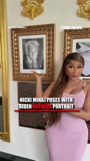 WATCH: Nicki Minaj poses alongside Biden's ‘autopen’ White House portrait #shorts #foxnews #news #us