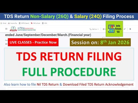 TDS Returns Filing - Full Process | Fvu Preparation & Upload | Form 26Q & Form 24Q | 8.1.2026