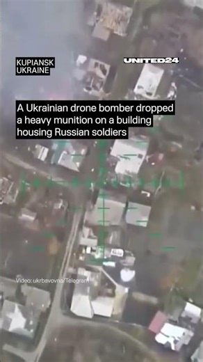 Ukrainian Drone Bomber Dropped Heavy Munition on Building with Russian Soldiers #warinukraine