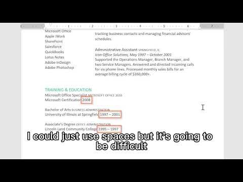 Indents and Tabs | Microsoft Word 2016 Tutorial