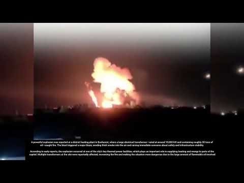 10,000 KW Transformers with 30 Tons of oil explode at the heating plant in Romania
