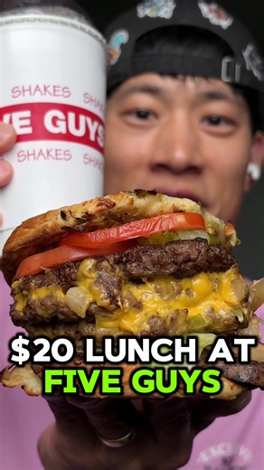 $20 Lunch at @Five Guys #hungryoc #20dollarlunch #fiveguys