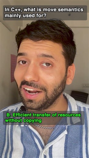 Move Semantics in C++ 🚀 Explained for Interviews #programming #codinginterview #job #codingtips