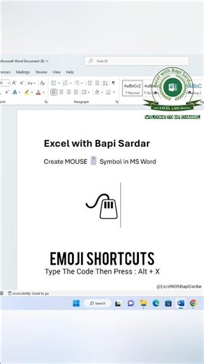 😊 Create amazing emojis in Microsoft Word using simple Unicode shortcuts!