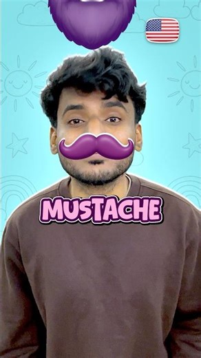 Learn US English Face Parts for Kids 🇺🇸 | Eyebrows, Sideburns, Beard and More