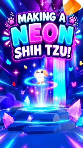 I MADE A NEON SHIH TZU 🐶✨ | Adopt Me