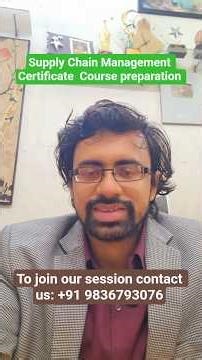 Supply Chain Management Certificate Course Preparation Strategy for Career Growth #SCM #Certificate