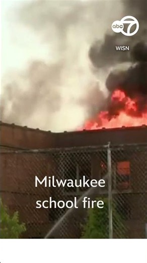 Massive fire erupts in Milwaukee school