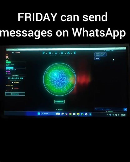 FRIDAY can send messages on WhatsApp to anyone 💀 #ai #assistant #developer #friday