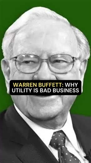 Warren Buffett: Why Utility Business Is BAD Business 👇 Follow me 👉 @vgfinance for daily investing infographics and reels! What are your thoughts? Comment below! Please note that this content is not investment, tax, or financial advice. It is provided solely for educational purposes. It is important to always conduct your own research. You bear full responsibility for all investment, tax, and financial decisions you make. Kindly read the disclaimer on my profile. #investing #investment #money