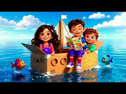 The Cardboard Captain | Kids Cartoon About Teamwork | Sunny Trio Ep 2