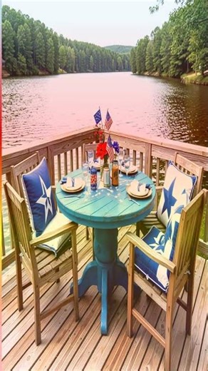 Boho 4th of July Outdoor Decor! 🇺🇸✨ Budget DIY Hacks #Shorts #4thOfJuly #PatrioticDIY #OutdoorDecor