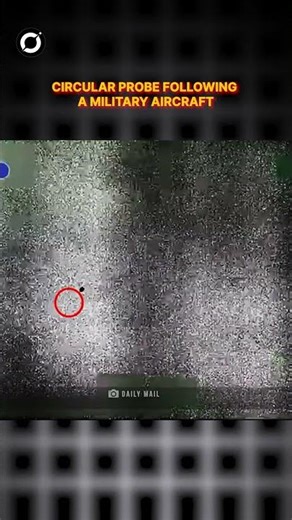 Circular Probe Caught On Camera Following A Military Aircraft! #shorts #trending #alien