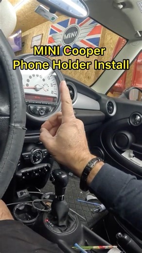 Installing a Phone Holder Mini Cooper Step by Step DIY #mini cooper #phone holder #diy #car hack