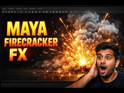 How to Create Firecracker Effect in Autodesk Maya | Realistic Explosion FX 💥Step By Step (Esay way)