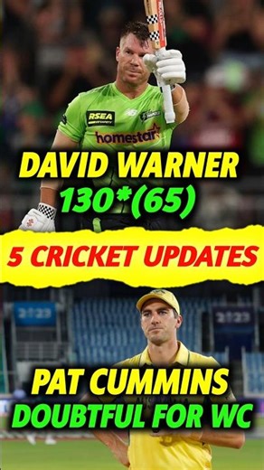 David Warner 130*🤯Pat Cummins doubtful For T20 WC 2026