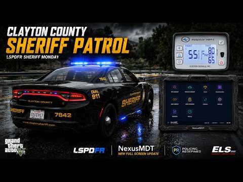 🚔 GTA 5 MODS LSPDFR SHERIFF MONDAY | Clayton County Charger Patrol + NexusMDT Full Screen Update!