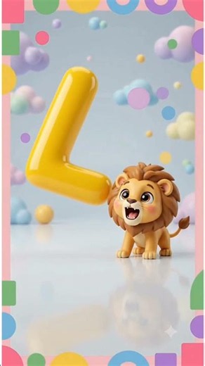 L for Lion 🦁 | ABC Alphabet Song for Kids | Learn Letter L | Preschool Learning #shorts