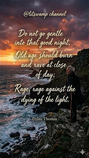 “Do not go gentle into that good night...”