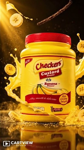 Checkers Banana Custard Powder | Ultra-Realistic Cinematic Product Commercial. #shorts