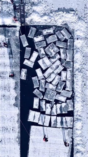 Have you ever seen an "Ice Harvest" from the sky? | Mavic 4 Pro