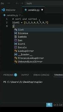 Sort vs Sorted Function in Python List | Python Tutorial for Beginners