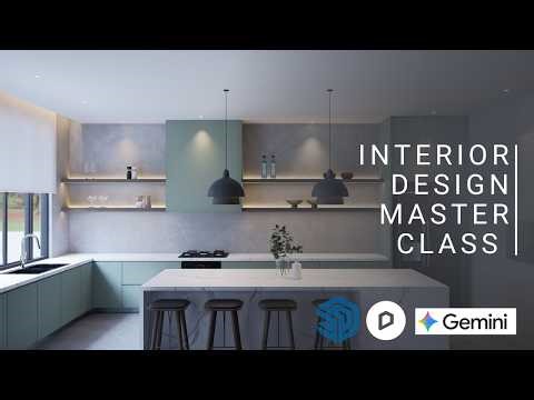 Interior Design Master class step by step using skecthup,D5 Render and Gemini AI | Pantry 10