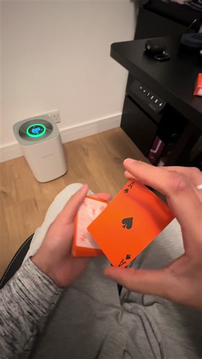 Little trick with Bicycle Reverse Back Orange Playing Cards #magictrick #cardtrick #fy #fyp #cardistry