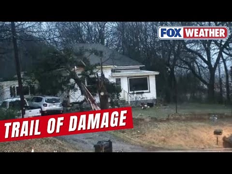 Tornado Leaves Trail Of Damage Across Purcell, Oklahoma