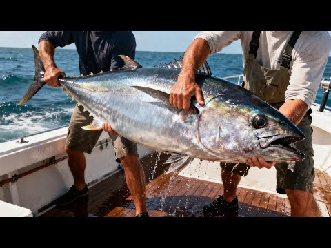 Fresh Tuna Cutting Process with Traditional Indonesian Skills 🔪🐟