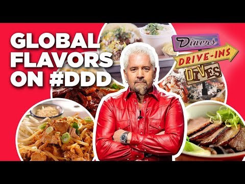 Global Flavors on #DDD with Guy Fieri | Diners, Drive-Ins and Dives | Food Network