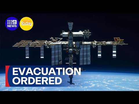 International Space Station air leak causes evacuation order | 9 News Australia