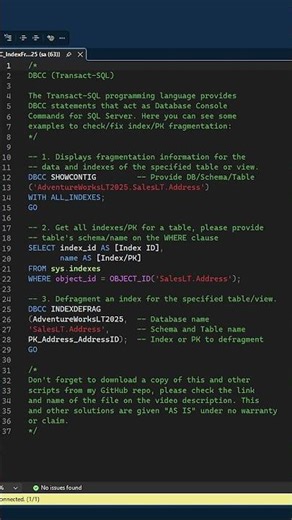 DBCC - Check/Fix Index/PK Fragmentation