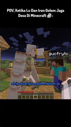 POV, Ketika Lu Dan Iron Golem Jaga Desa Di Minecraft 🗿